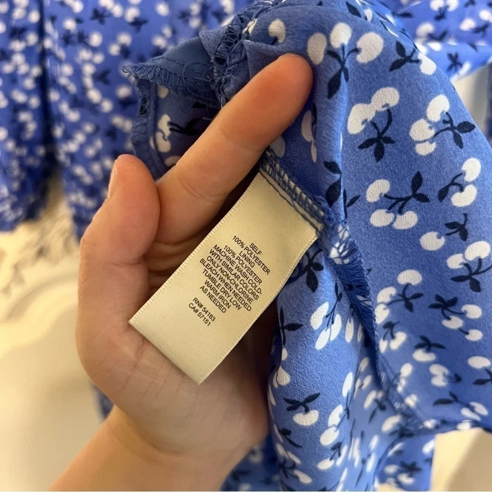 Eliza J Floral Long Sleeve Fit & Flare Cherries Dress, Size 4 - Picture 13 of 13